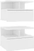 Two white hanging nightstands are shown side-by-side against a white background. Náhled obrázku produktu