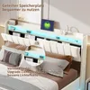 INONEFT čalúnená posteľ 160 x 200 cm, dvojlôžko s LED Náhľad obrázku produktu 4