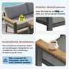 Ensemble de meubles de jardin en L Merax avec table en bois Voir les images du produit 7