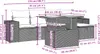 vidaXL 6-tlg. Garten-Sofagarnitur mit Kissen Schwarz Poly Produktbild-Vorschau 8
