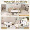 Couchtisch Gold, Beistelltisch mit Schublade, Sofatisch mit Produktbild-Vorschau 6