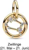Pandora Zodiac Sign Gemini Charm Pendant 762711C01 Wisiorek Podgląd zdjęcia produktu 2