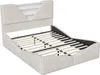 UnboxG Bekledingsbed 140x200 cm Beige Fluweel – Hydraulisch Productafbeelding-voorbeeld 7