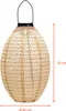 A beige paper lantern with a handle, shown against a white background with measurement indicators. Anteprima dell’immagine prodotto