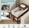 COSTWAY Beistelltisch mit klappbarer Tischplatte, schmaler Produktbild-Vorschau 4
