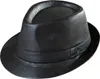 Mafia Trilby Rocker Kopfbedeckung Kunstleder Produktbild-Vorschau 1