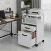 Cassettiera con rotelle Relaxdays, 2 cassetti, raccoglitori Anteprima dell’immagine prodotto 2