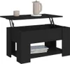 vidaXL Table basse noire 79x49x41 cm Bois composite Voir les images du produit 7