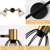 ZMH 2 Flammig Wandleuchten innen Wandlampe E14 Schwarz Produktbild-Vorschau 6