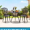 COSTWAY Set di mobili da giardino 3 pezzi, tavolo da Anteprima dell’immagine prodotto 2