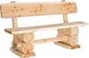 A wooden garden bench on a white background. Produktbild-Vorschau