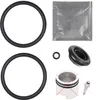 A collection of various O-rings and some small plastic parts, likely for a coffee machine repair kit. Produktbild-Vorschau