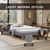 Homestyle4u futonová postel s matrací 120x200 čalouněná Náhled obrázku produktu 3