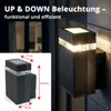 Grafner Aluminium Wandlampe schwarz, IP44, GU10 Fassung, Produktbild-Vorschau 5