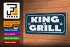 Holzschild Hinweis 27x10cm King of Grill Grillen Produktbild-Vorschau 4