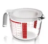 Arendo Messbecher 1 l Glas Messkrug Set mit Deckel, Produktbild-Vorschau 1