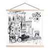 MuchoWow® Textilposter Paris - Zeichnung - Schwarz 60x60 cm Produktbild-Vorschau 1