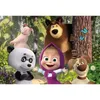 A group of cartoon characters, including a bear, a panda, a pig, a dog, and a girl, are gathered in a forest setting. Náhľad obrázku produktu
