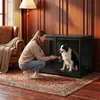 Hundekäfig Möbel, 100 cm Hundebox, 2 Türen, Schwarz | Produktbild-Vorschau 1