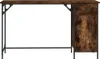 vidaXL Počítačový stůl kouřový dub 131x48x75 cm materiál na Náhled obrázku produktu 5