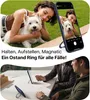 A collage of images showing a woman and her dog, and two men at a table, with text overlays describing product features. Anteprima dell’immagine prodotto