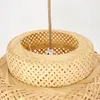 Boho hanglamp, bamboe, diameter 40 cm, E27, wit/bruin Productafbeelding-voorbeeld 11