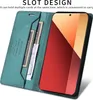 A green flip wallet phone case with card slots and a phone inside. Produktbild-Vorschau