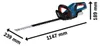 Bosch Akku-Heckenschere GHE 18V-60 Professional 18Volt blau Náhled obrázku produktu 3