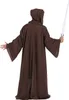 A person wearing a brown hooded robe and holding a lightsaber. Produktbild-Vorschau