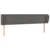 The Living Store Kopfteil mit Ohren Grau 183x23x78/88 cm Produktbild-Vorschau 2