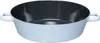 A white enamel baking pan with black interior, shown from a slightly elevated front-left angle on a white background. Voir les images du produit