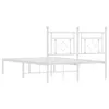 vidaXL Bettgestell mit Kopfteil Metall Weiß 120x190 cm Produktbild-Vorschau 7