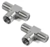2x F-Stecker auf 2x F-Kupplungen Verbinder Adapter Koax- Produktbild-Vorschau 4