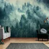Fototapete grün Wald Nebel Natur Bäume 350x250 cm - inkl. Produktbild-Vorschau 2