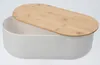 Bílý chlebník s bambusovým víkem, 35 x 19 x 12 cm Náhled obrázku produktu 5