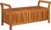 vidaXL Garten-Truhenbank mit Kissen 126 cm Massivholz Produktbild-Vorschau 2