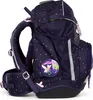 A side view of a purple backpack with white polka dots and pink accents. Anteprima dell’immagine prodotto