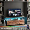 Nowoczesny stojak pod telewizor LED, drewno, 3 szuflady, Podgląd zdjęcia produktu 3