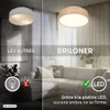 Briloner Plafonnier LED abat-jour en tissu Ø38x10,5 cm rond Voir les images du produit 3
