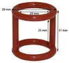 A red silicone gasket for a soft-serve ice cream machine, with dimensions indicated by measurement lines and text. Produktbild-Vorschau