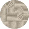 Dywan okrągły z długim włosiem 3D, styl skandynawski i Podgląd zdjęcia produktu 5