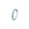 A silver ring with blue stones on a white background. Produktbild-Vorschau
