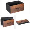 Comodino Relaxdays Industrial, 2 ripiani, 2 cassetti, Anteprima dell’immagine prodotto 6