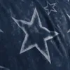 A close-up view of a blue fabric with white star patterns. Produktbild-Vorschau