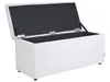 BELIANI Otomana złamana biel poliester 100 x 42 x 40 cm Podgląd zdjęcia produktu 4
