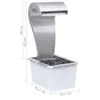 Cascata da giardino argento 52,4x34,2x82 cm in acciaio inox Anteprima dell’immagine prodotto 10