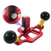 A red aluminum alloy woodworking grooving plane with black handles and gold accents, shown on a white background. Produktbild-Vorschau