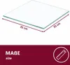 Eckregal Wand Glas 6 mm – quadratisches Duschregal Ecke für Produktbild-Vorschau 2