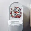GKA WC Deckel Aufkleber 2 Katzen mit Herz Love Produktbild-Vorschau 2