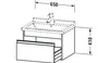 Waschtischunterbau KETHO 465x650x410mm nussbaum dunkel Produktbild-Vorschau 2